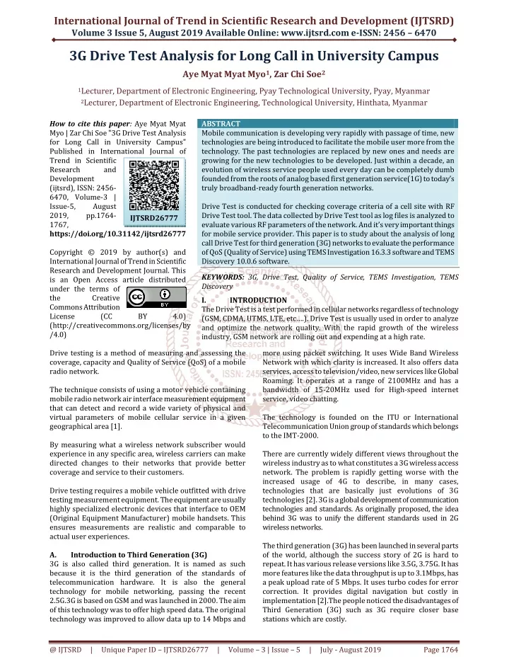 international journal of trend in scientific