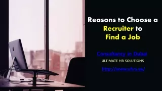 Reasons to choose a recruiter to find a job