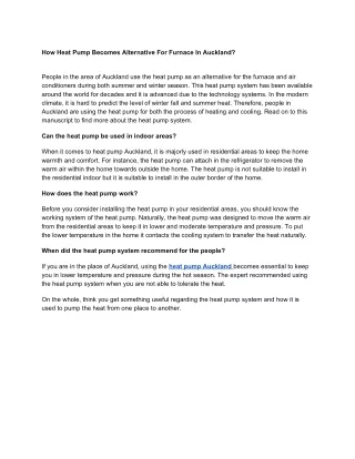 how heat pump becomes alternative for furnace