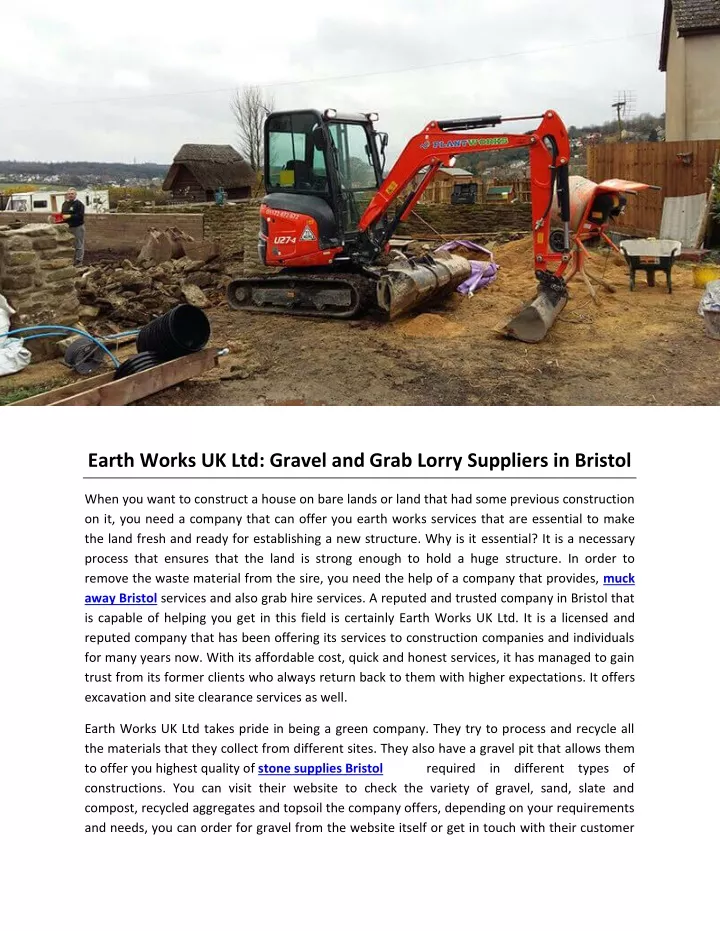 earth works uk ltd gravel and grab lorry