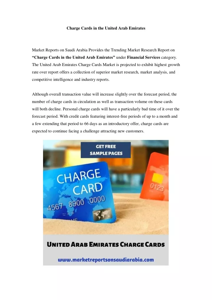 charge cards in the united arab emirates