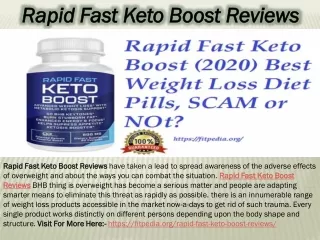 Rapid Fast Keto Boost Reviews