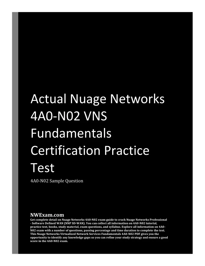 actual nuage networks 4a0 n02 vns fundamentals