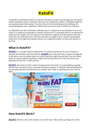 How To Become Better With Ketofit In 10 Minutes