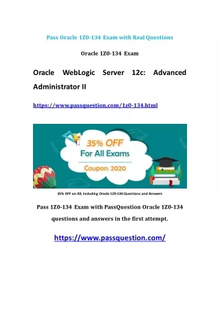pass oracle 1z0 134 exam with real questions