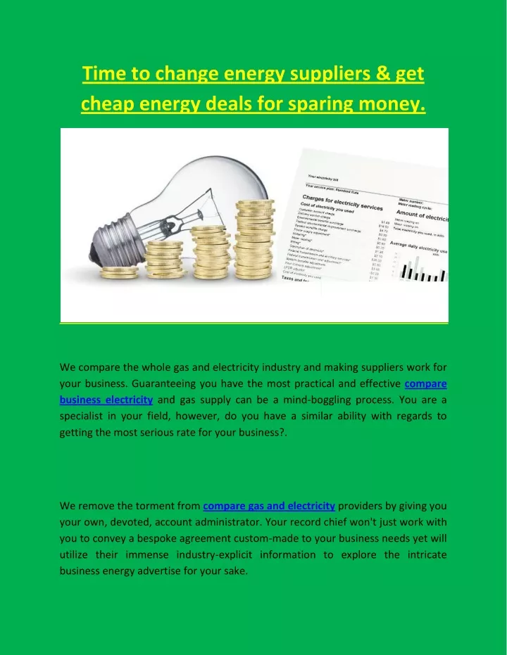 time to change energy suppliers get cheap energy