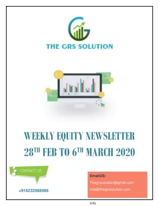 WEEKLY EQUITY NEWSLETTER 28TH FEB TO 6TH MARCH 2020