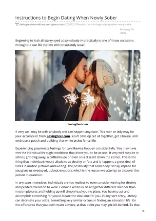 instructions to begin dating when newly sober