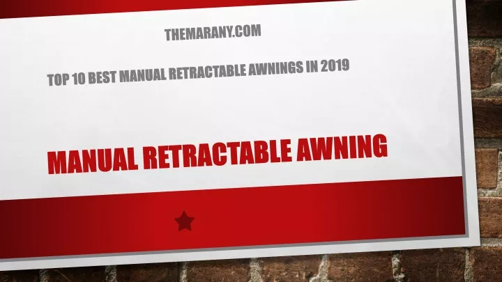 manual retractable awning