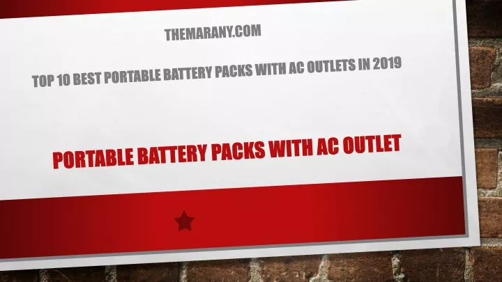 portable battery packs with ac outlet