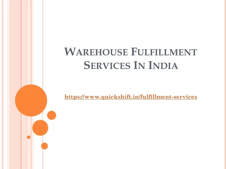 warehouse fulfillment services in india