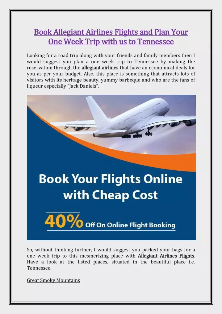 book allegiant airlines flights and book