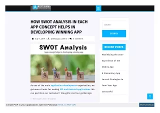 How swot analysis in each app concept helps in developing a winning app