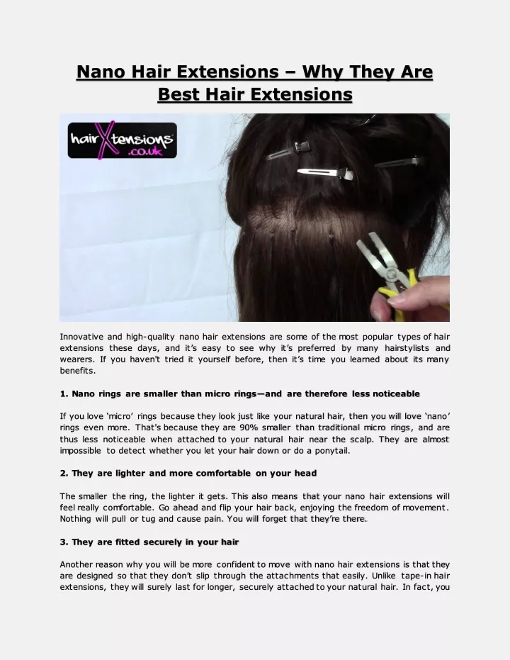 nano hair extensions why they are best hair