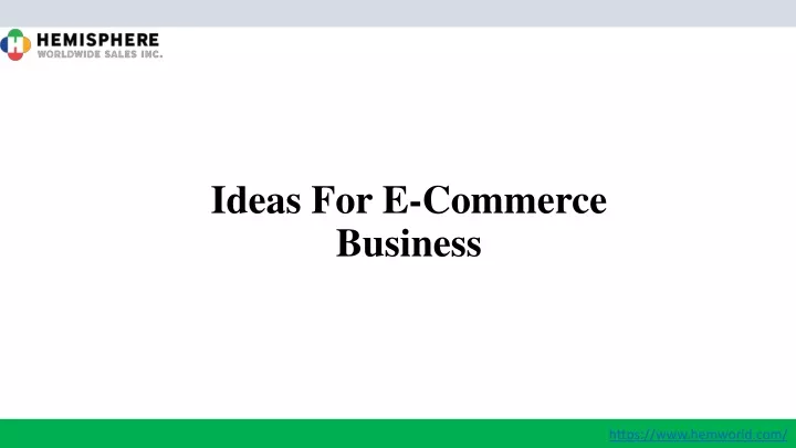 ideas for e commerce business