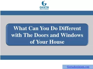 what can you do different with the doors