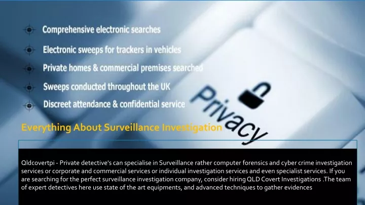 everything about surveillance investigation