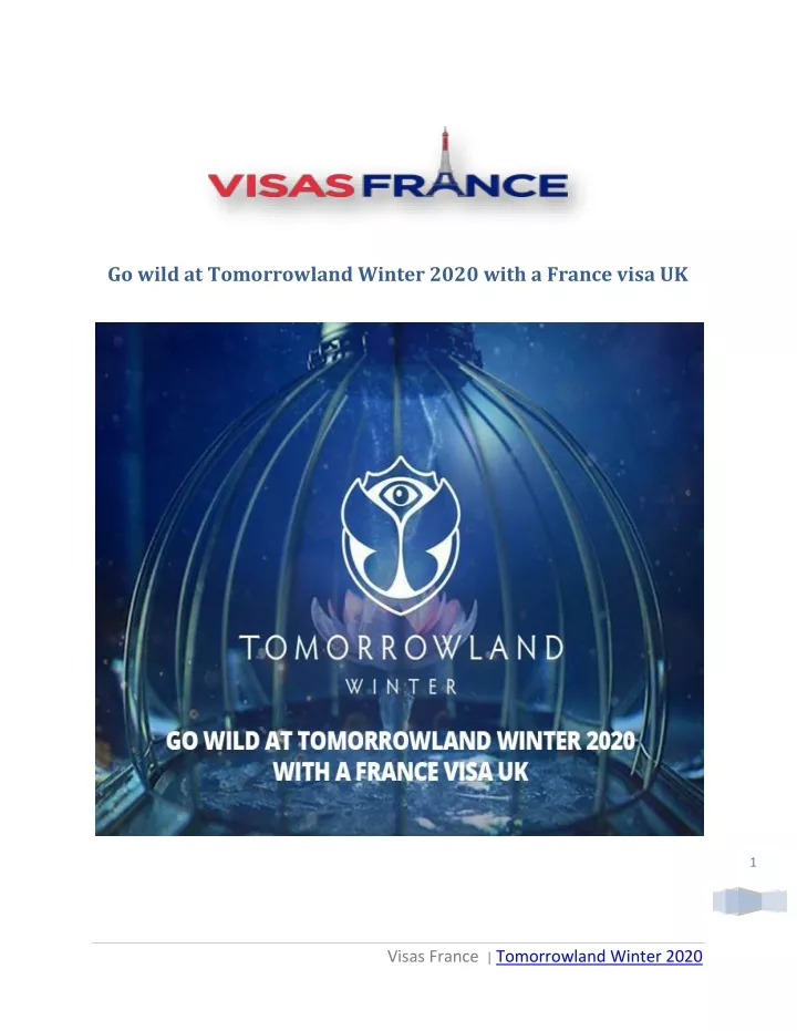 go wild at tomorrowland winter 2020 with a france
