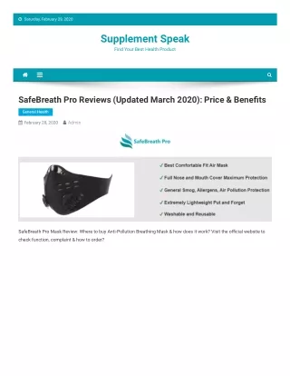 What Amount Does Safebreath Pro Mask Cost?