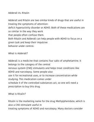 Ritalin Vs. Adderall: Differences, Side Effects, Dosage » Adderall Wiki