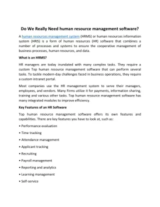 do we really need human resource management