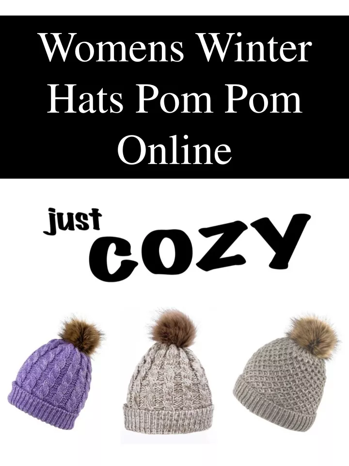 womens winter hats pom pom online