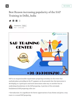 SAP Training in Delhi | SAP Course in Delhi | SAP Institute in Delhi