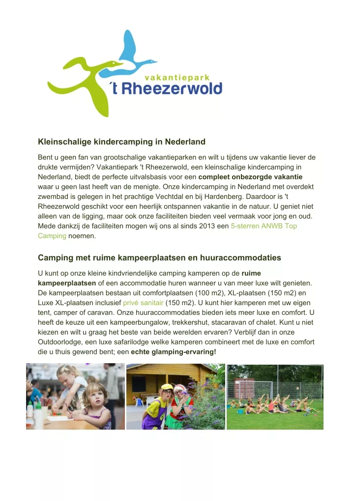 kleinschalige kindercamping in nederland