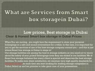 Which storage is best for Storage Rentals or Storage in Dubai?