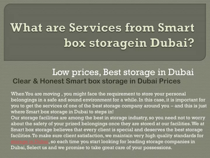 low prices best storage in dubai clear honest