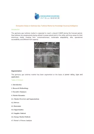 exhaustive study on germany gas turbines market