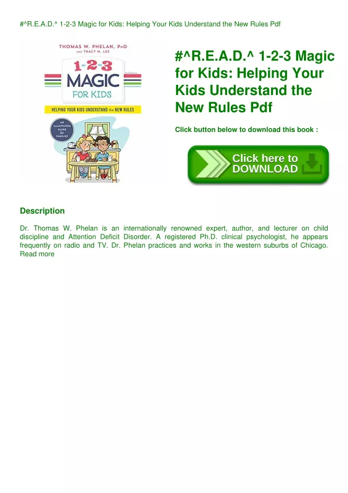 r e a d 1 2 3 magic for kids helping your kids