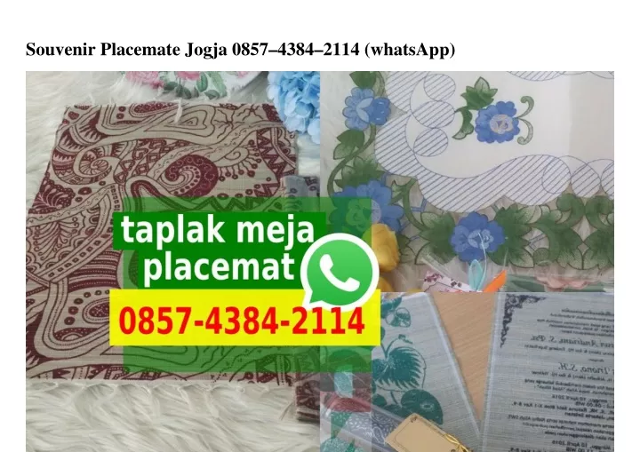 souvenir placemate jogja 0857 4384 2114 whatsapp