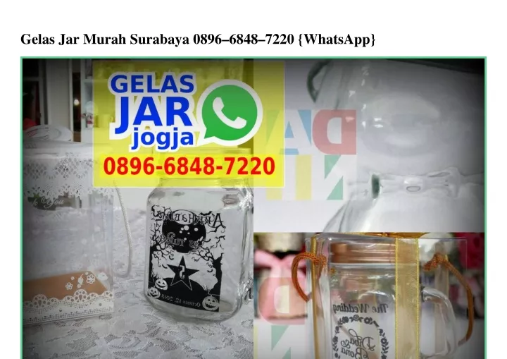 gelas jar murah surabaya 0896 6848 7220 whatsapp