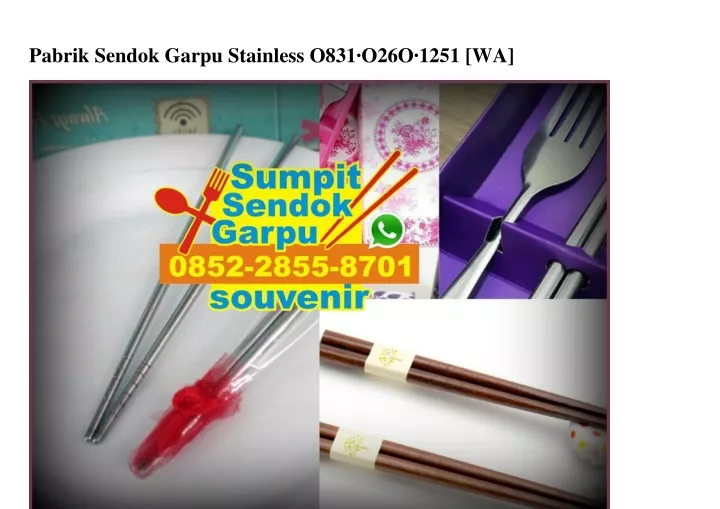 pabrik sendok garpu stainless o831 o26o 1251 wa