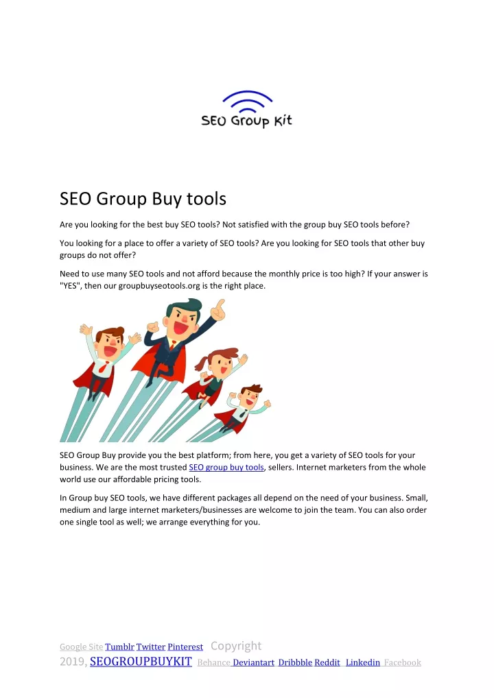 seo group buy tools