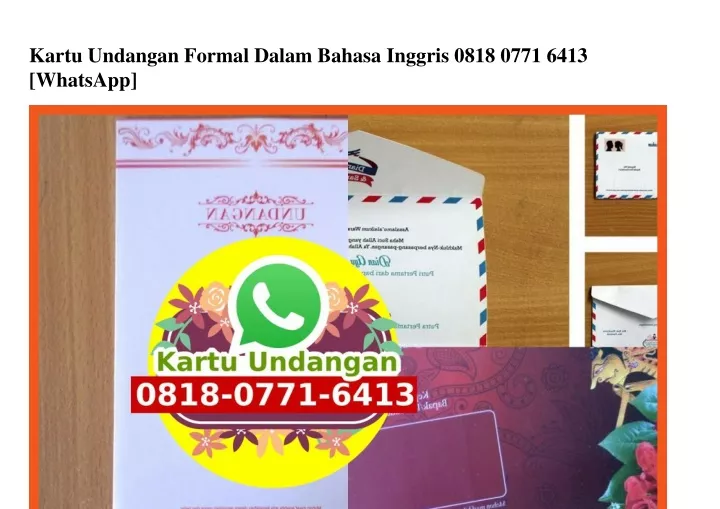 kartu undangan formal dalam bahasa inggris 0818