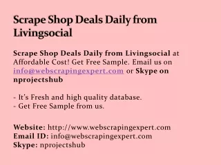 scrape shop deals daily from livingsocial