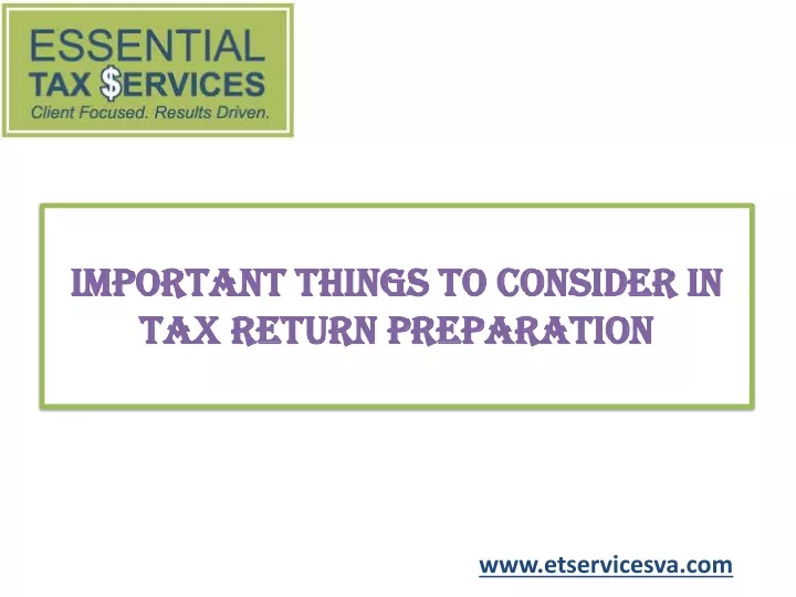 important things to consider in tax return