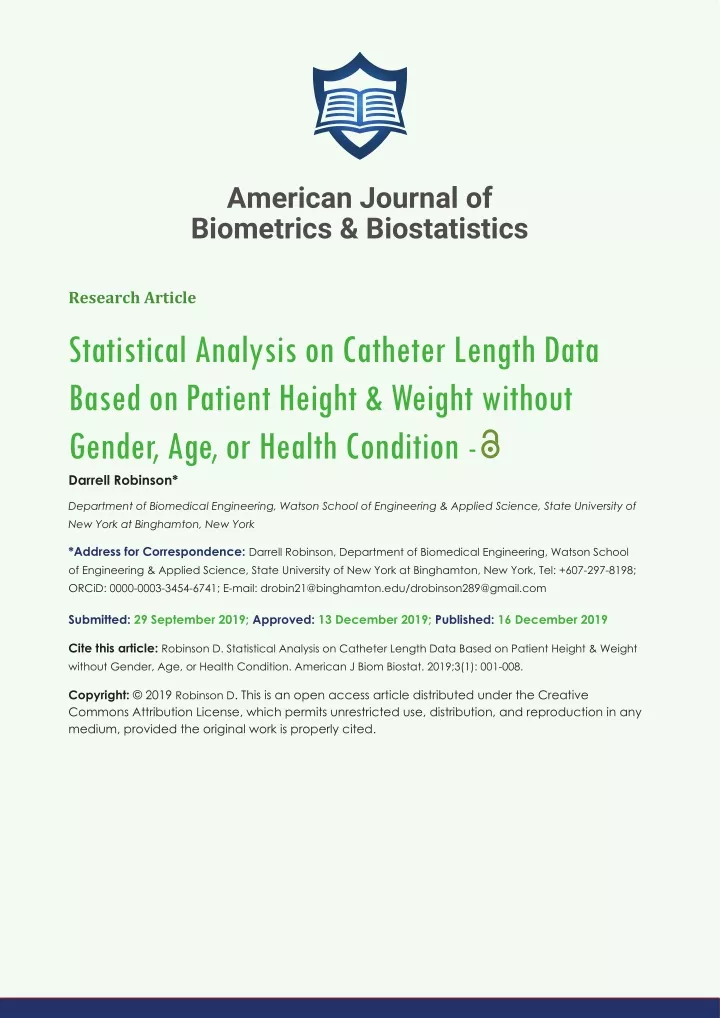 american journal of biometrics biostatistics