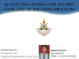 Qualifying criteria Olympic gymnastics and tie breaking system