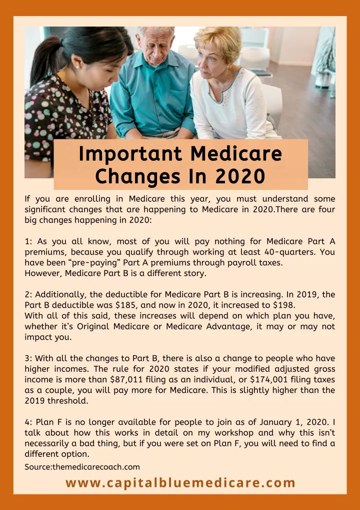 important medicare changes in 2020