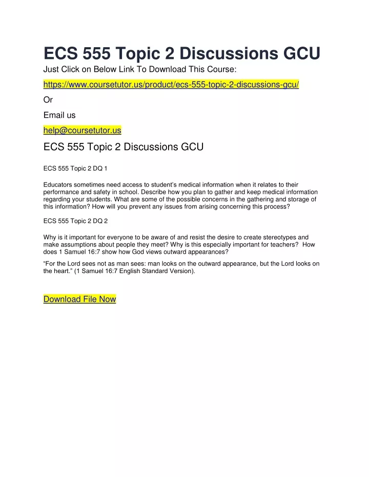 ecs 555 topic 2 discussions gcu just click