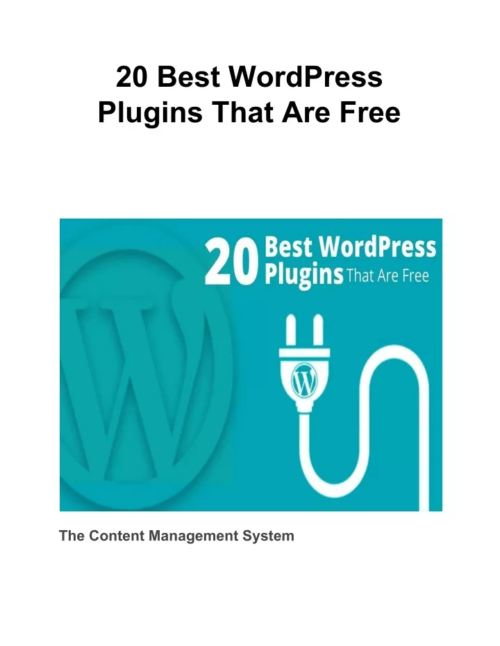 20 best wordpress plugins that are free