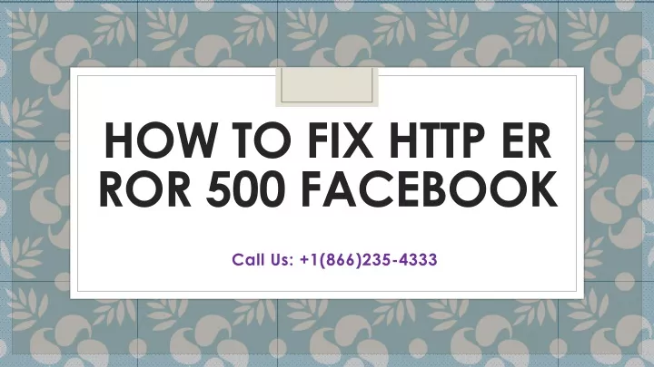 how to fix http error 500 facebook