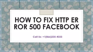 How to solve http error 500 Facebook