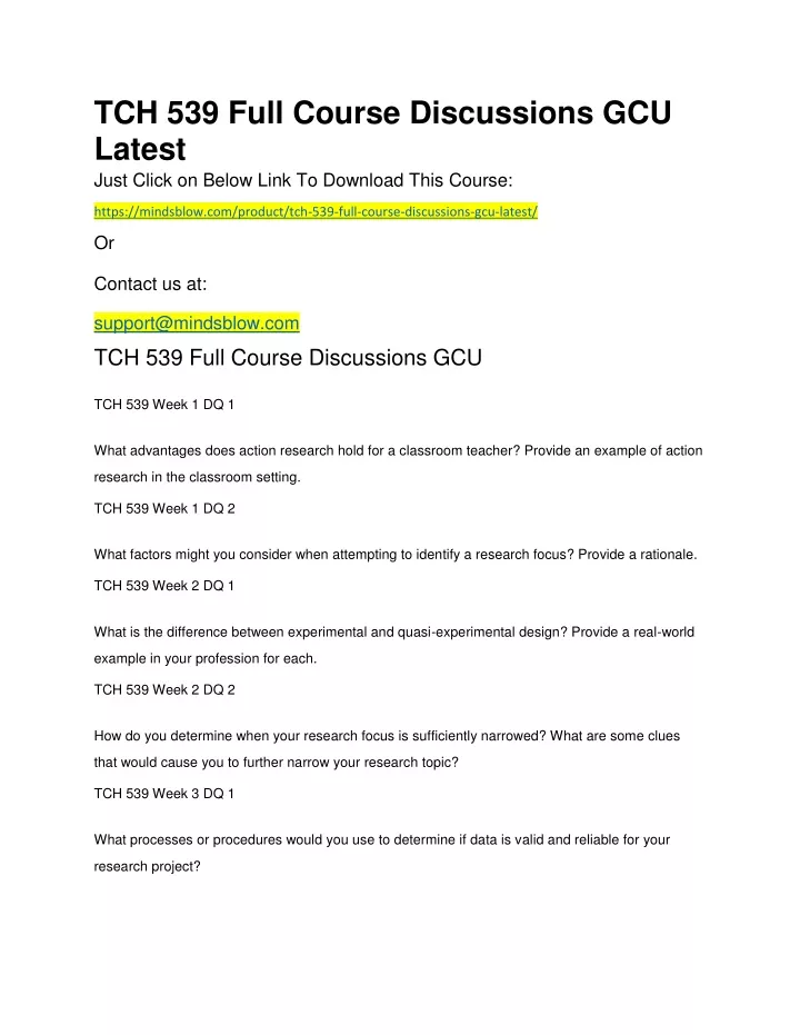 tch 539 full course discussions gcu latest just