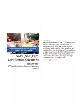 abstract get complete detail on c sac 1921 exam