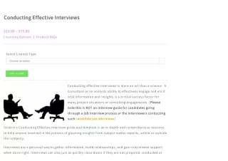 conducting effective interviews