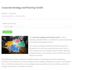 Corporate Strategy and Planning Kit